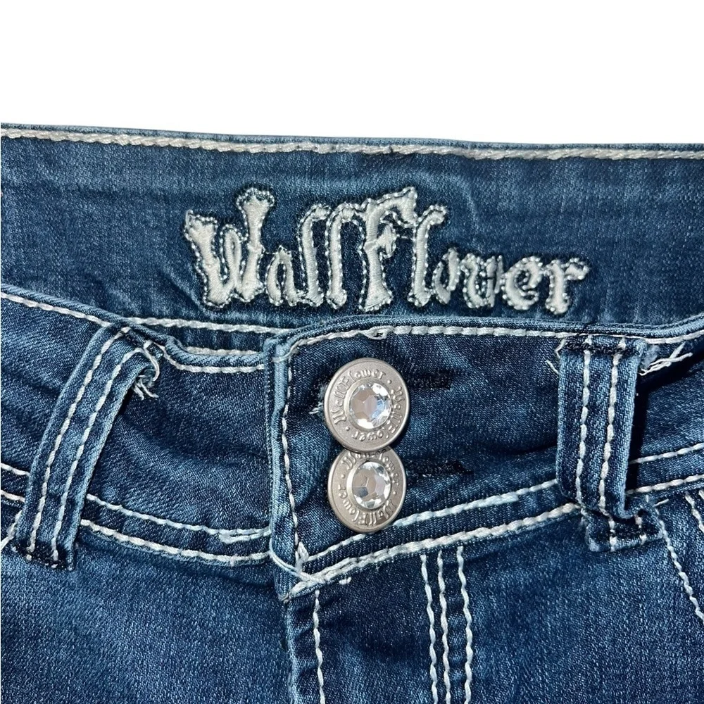 Wallflower Women's Dark Blue Jean Shorts